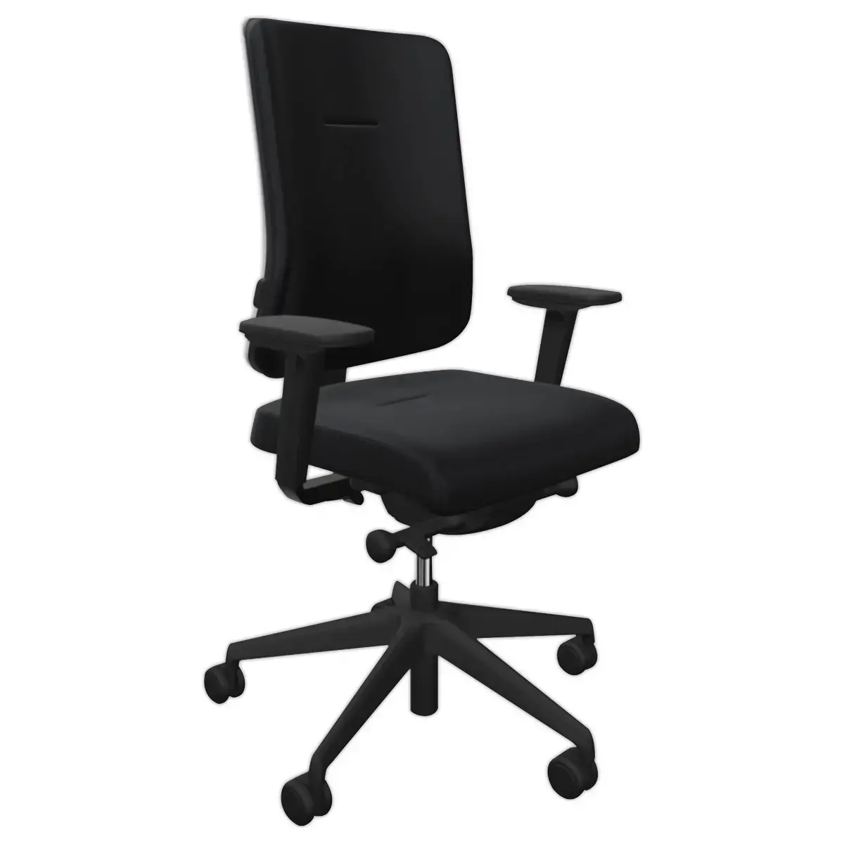 Siège synchrone ATILA ERGO tissu noir accotoirs 4D monté