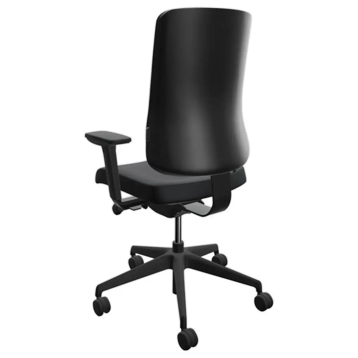 Siège synchrone ATILA ERGO tissu noir accotoirs 4D monté