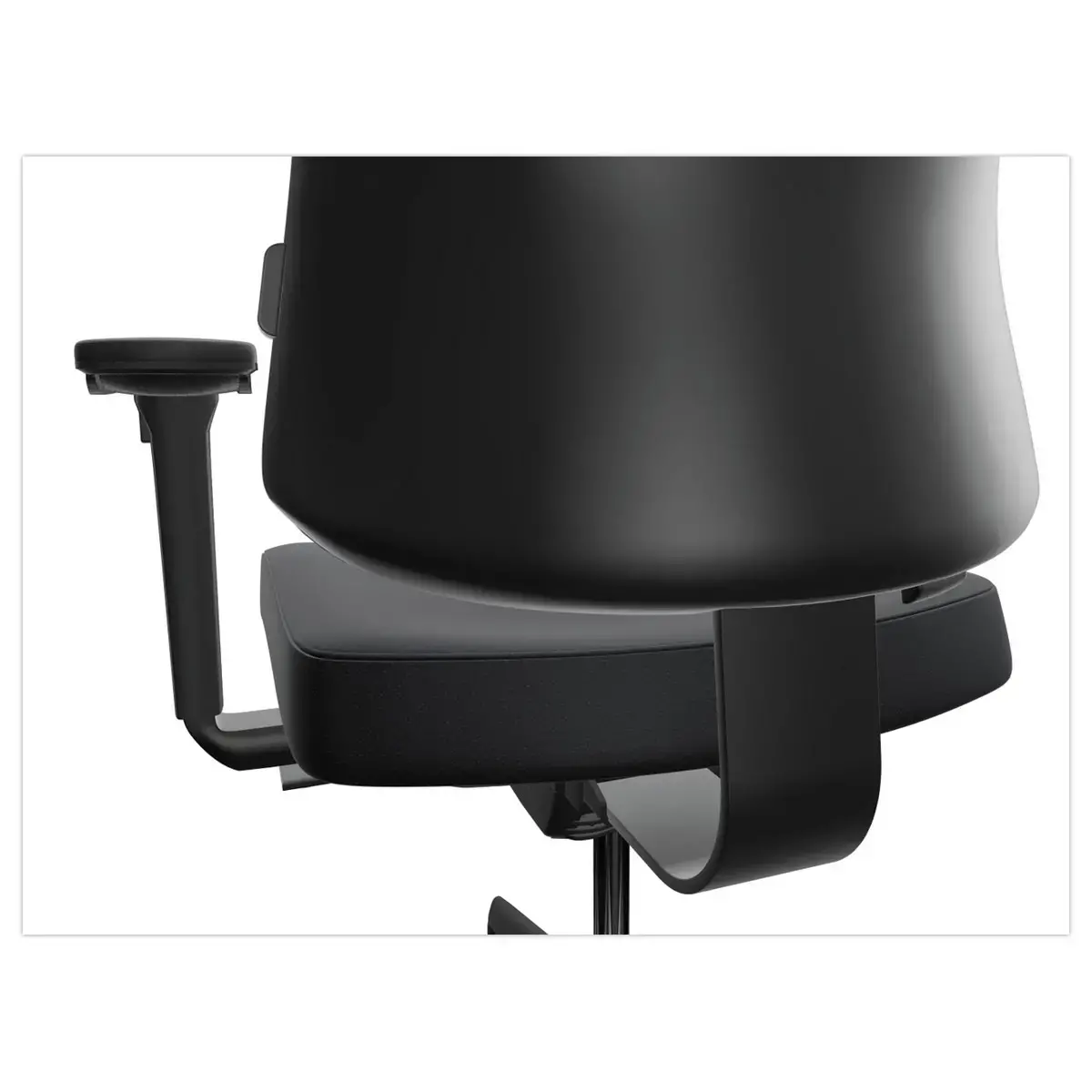 Siège synchrone ATILA ERGO tissu noir accotoirs 4D monté