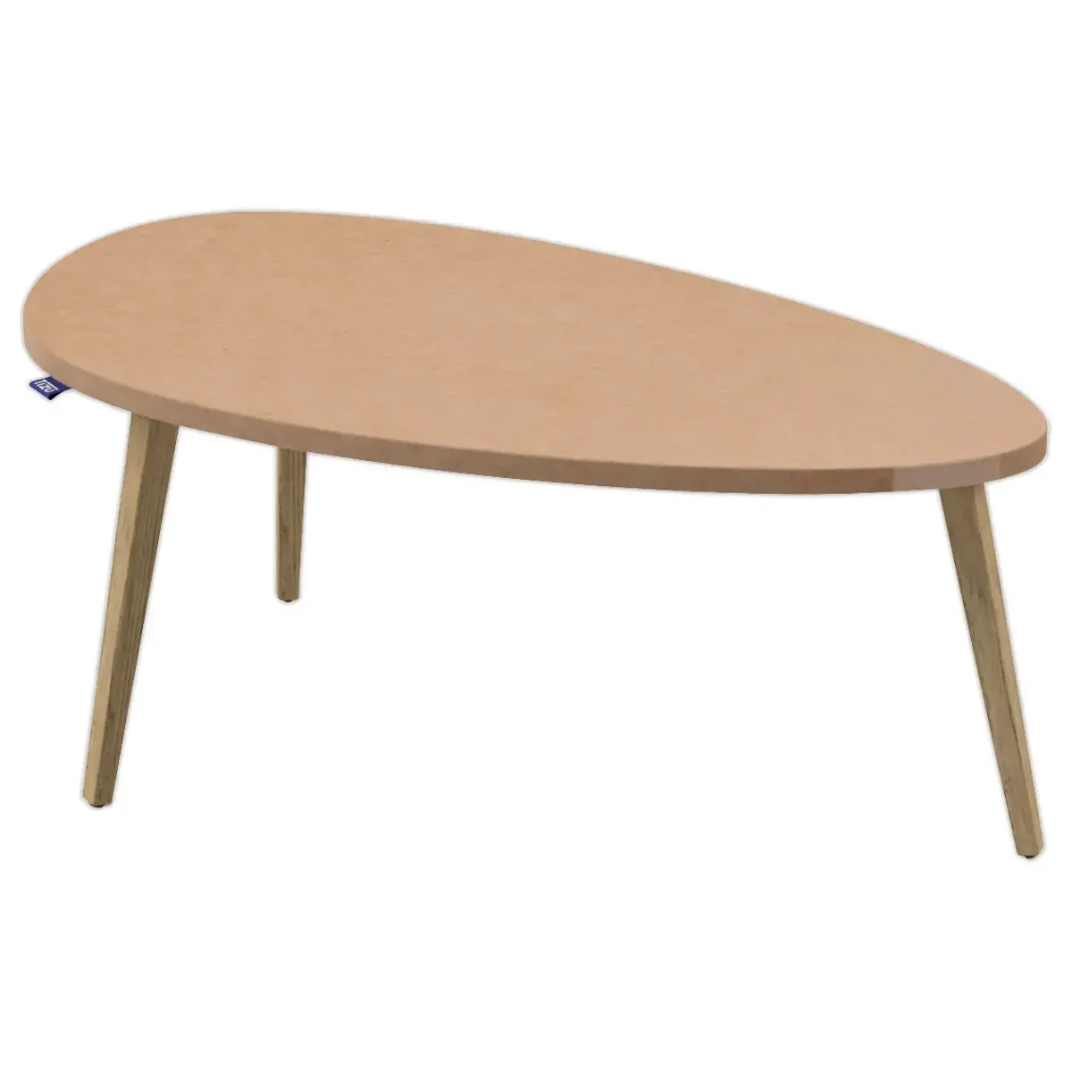 Table basse upcyclée Bellecombe - 95 x P 50 cm - Camel