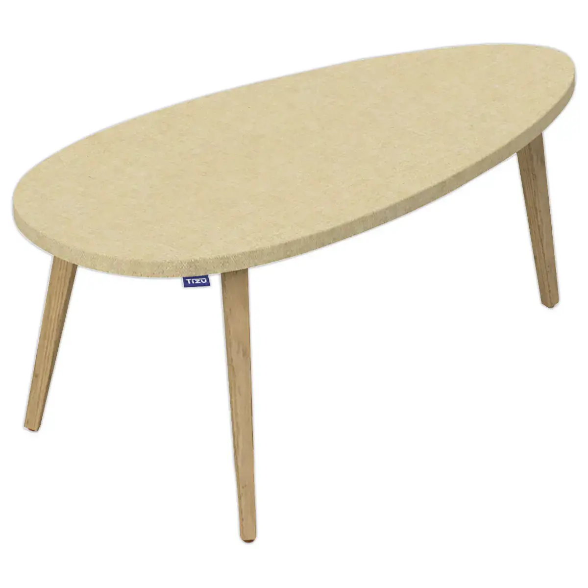 Table basse upcycl&eacute;e Bellecombe - 95 x P50 cm - Sable 