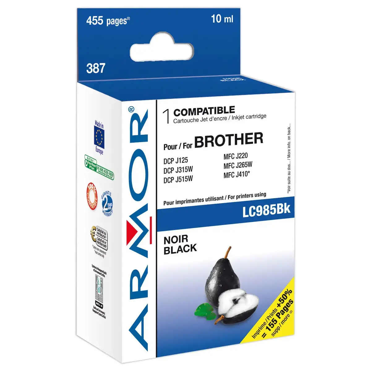 Cartouche éq. BROTHER LC985 - Noir - OWA