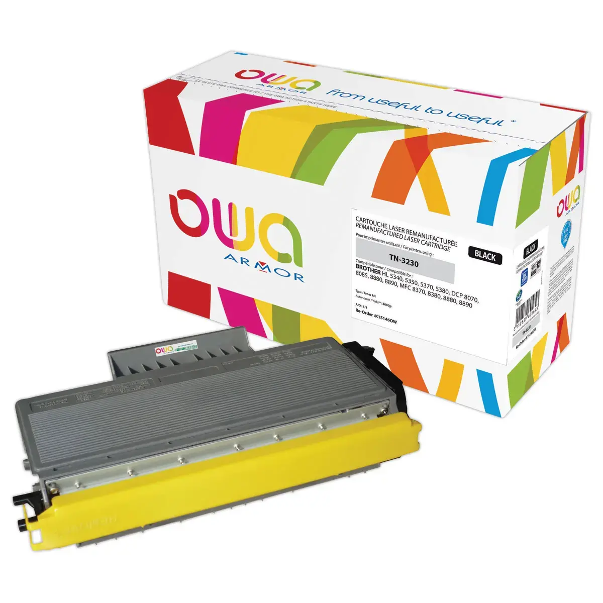 Toner &eacute;q. BROTHER TN-3230 - Noir - OWA 