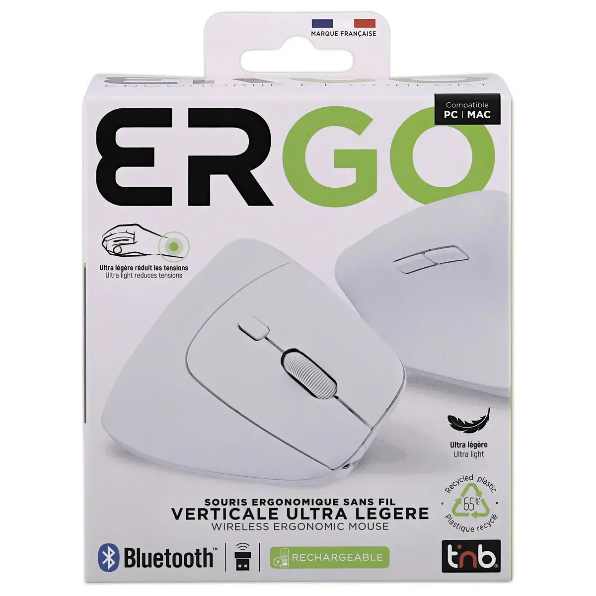 Souris ergo verticale - Blanc - T'NB