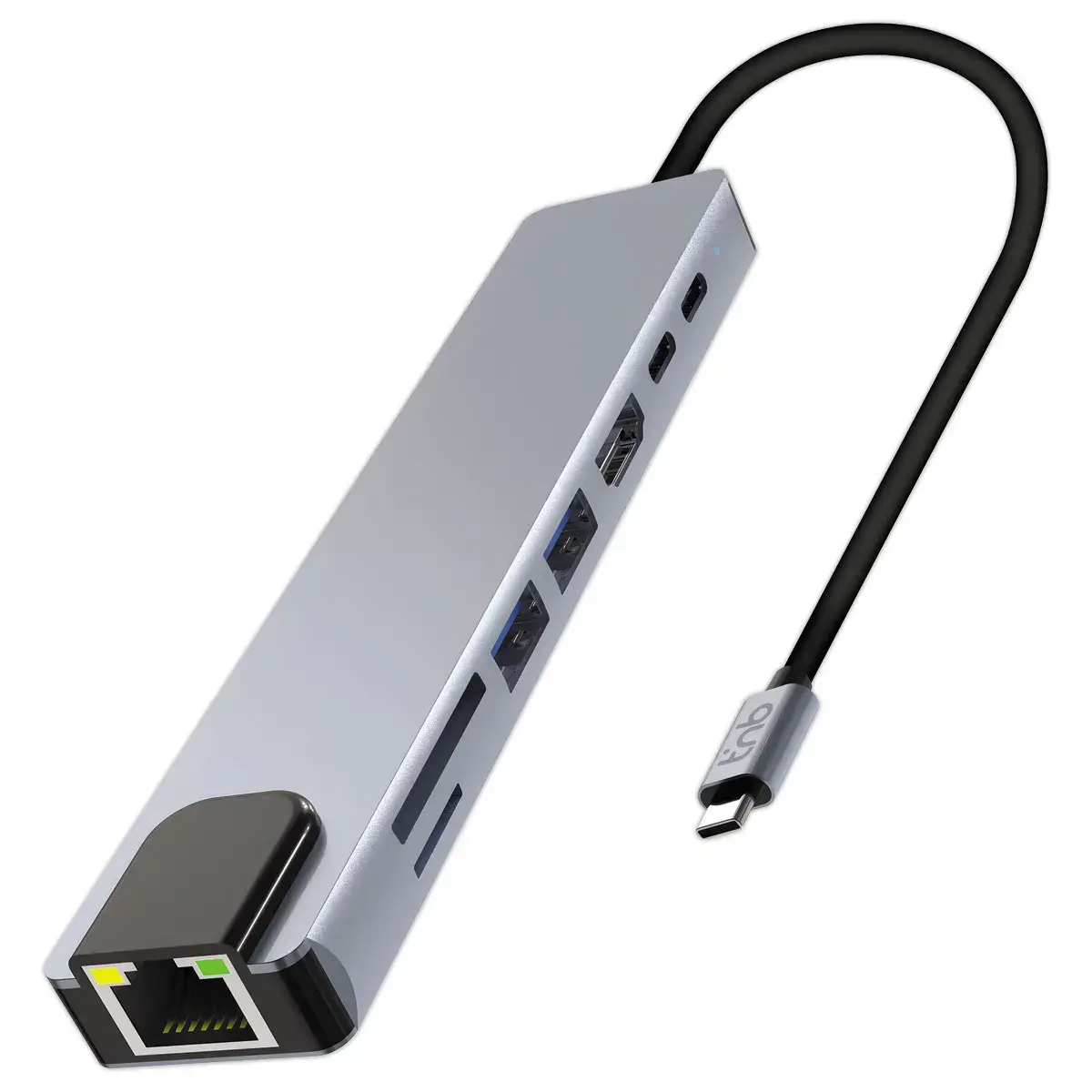 HUB USB-C 8 Ports en 1 HDMI 4K - T'NB