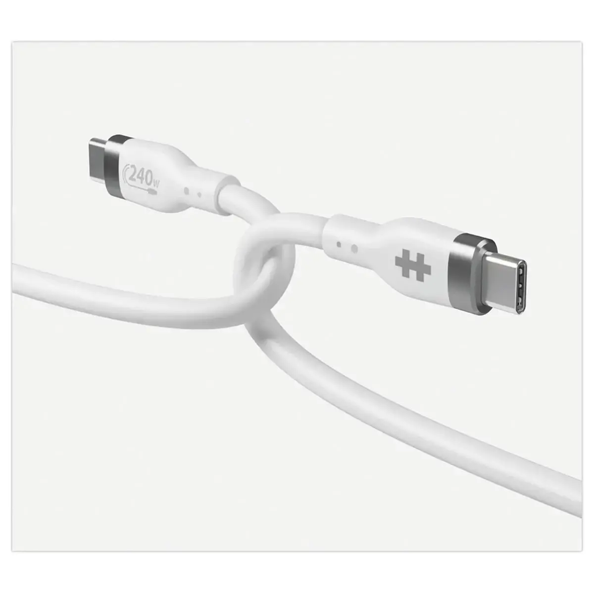 Câble USB-C 240W 1M - Blanc - HYPERTEC