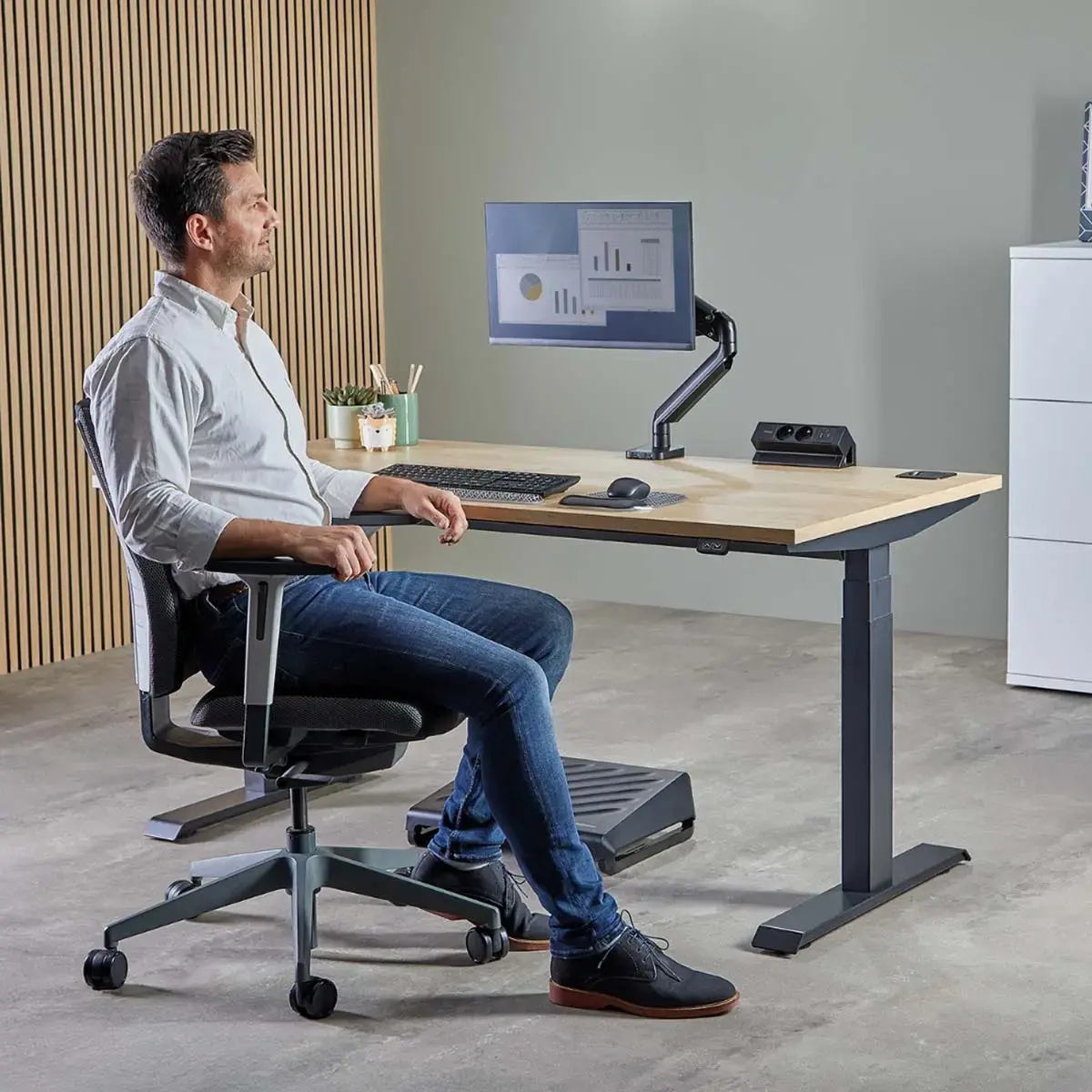 Unité d'Électrification - Power Desk 2 - USB-A USB-C - Noir - FELLOWES
