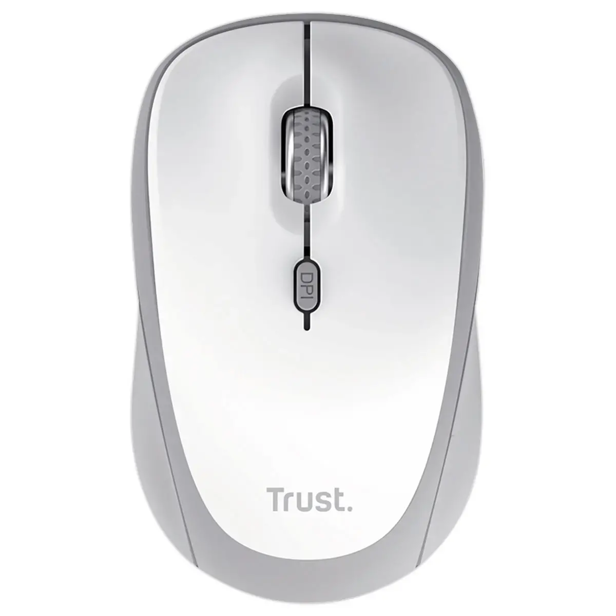 Souris Sans Fil Yvi+ Silencieuse - Recyclée - Blanche - TRUST