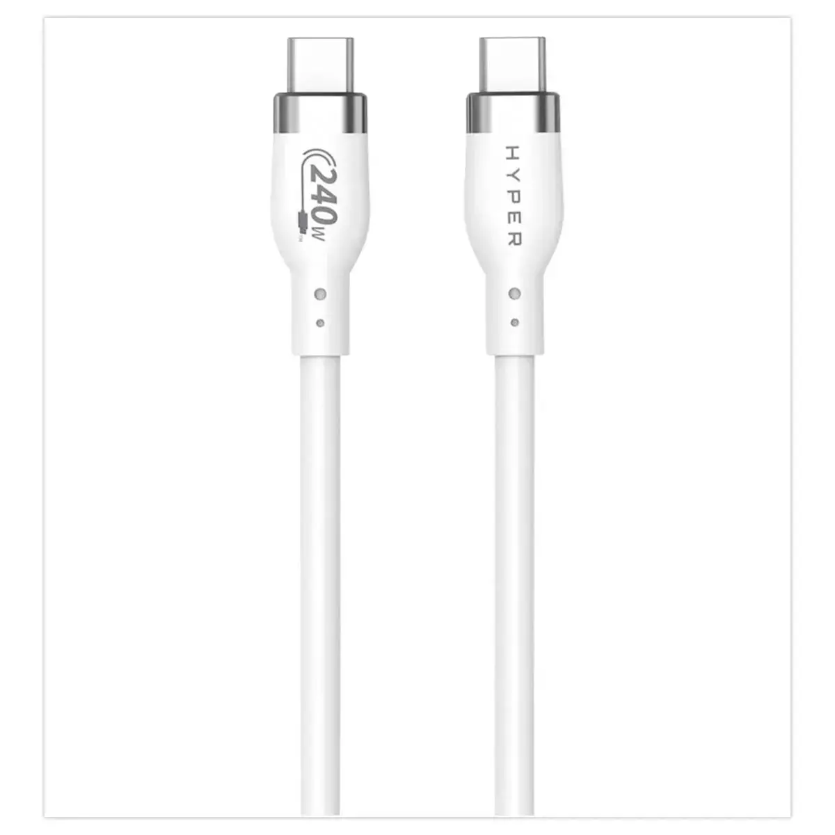 Câble Charge Rapide USB-C 240W 2m - Blanc - HYPERTEC