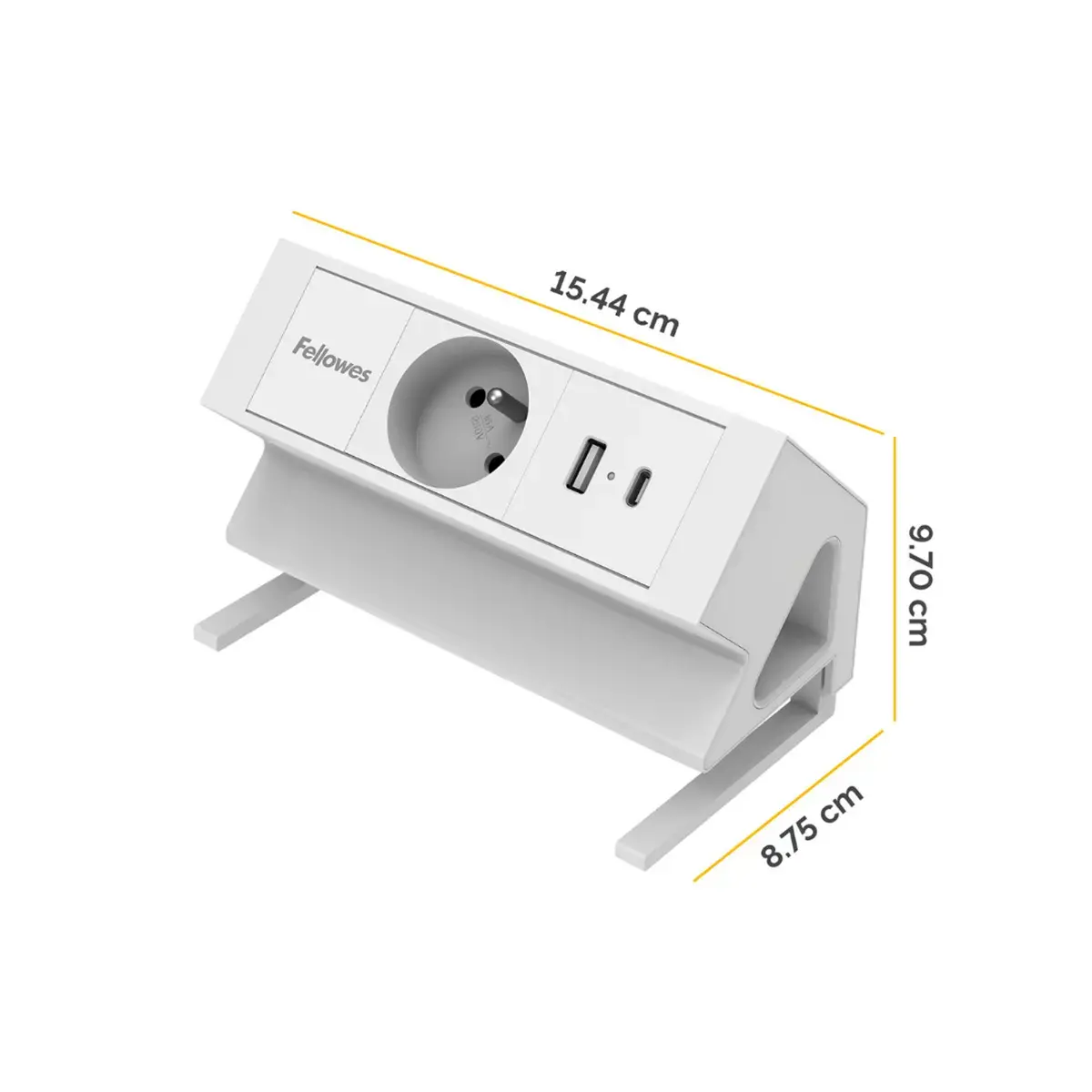 Unit&eacute; d'&Eacute;lectrification - Power Desk - USB-A USB-C - Blanc - FELLOWES 