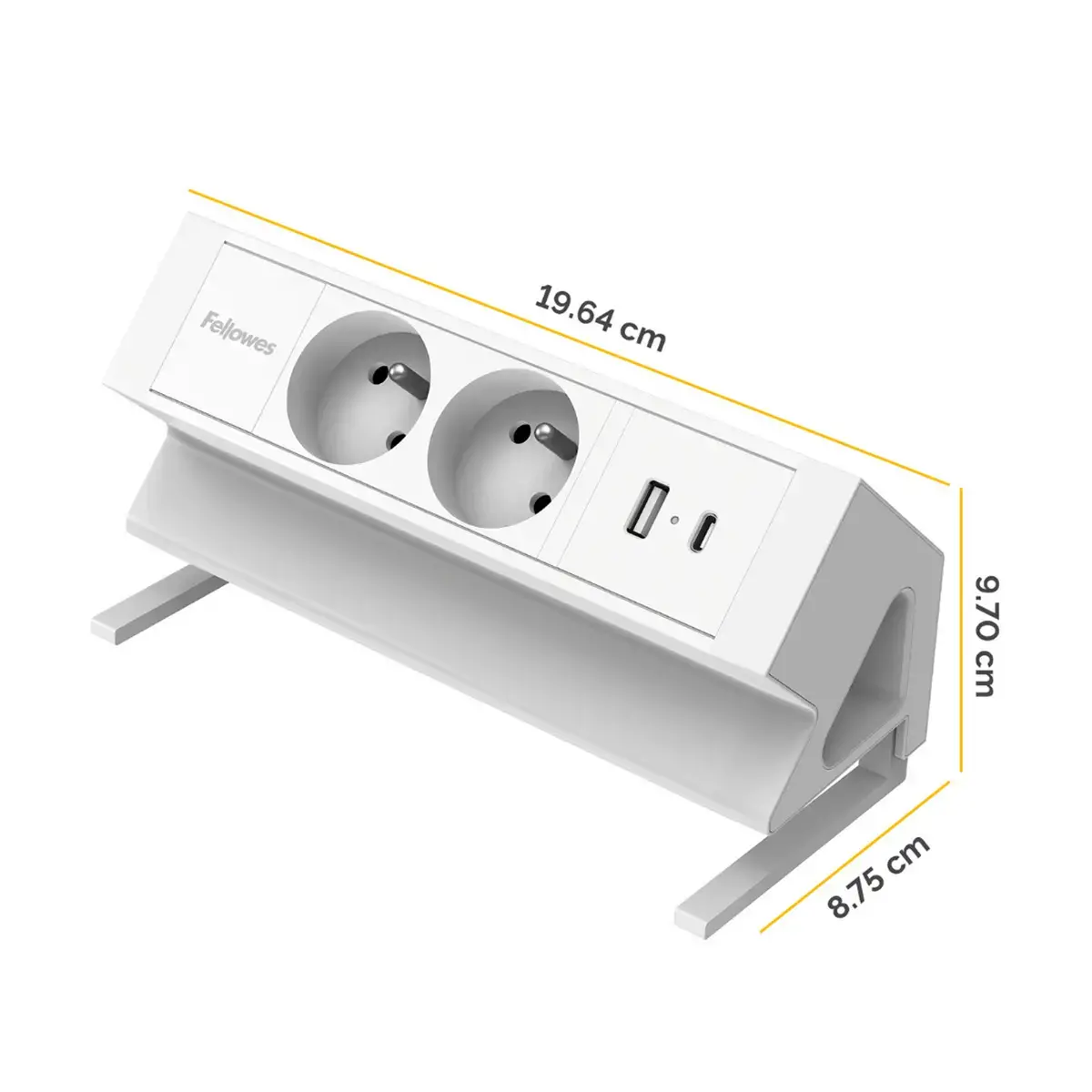 Unité d'Électrification - Power Desk 2 - USB-A & USB-C - Blanc - FELLOWES