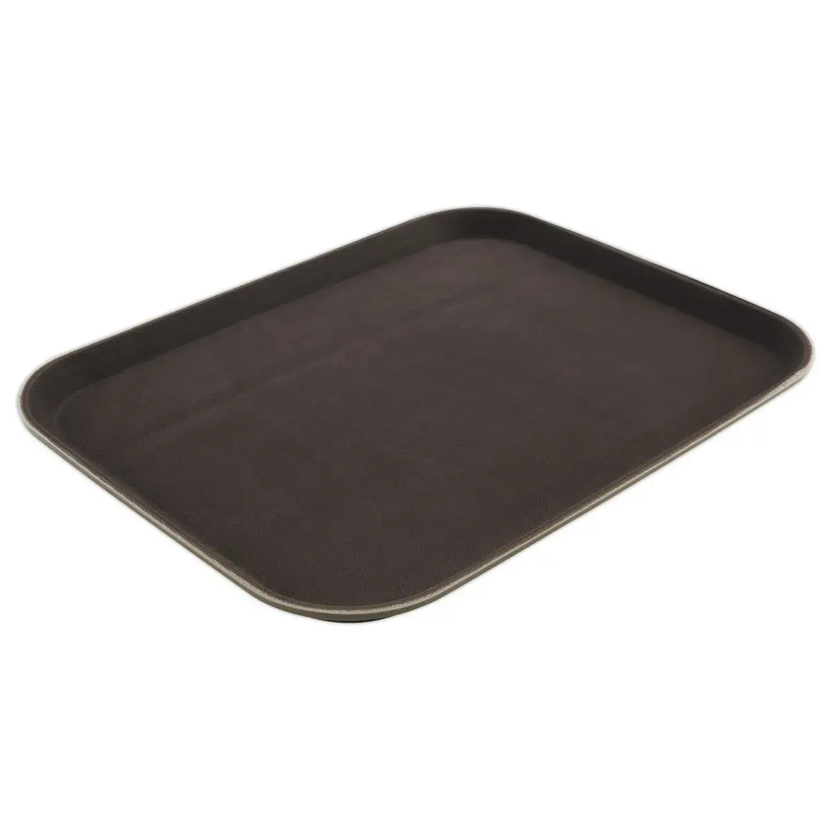 Plateau de service rectangulaire - 45 x 35 cm - Marron 