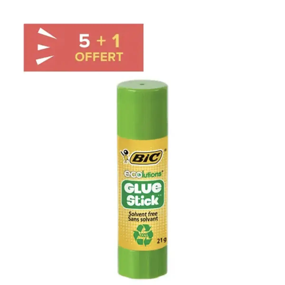 5 B&acirc;tons de colle Ecolutions + 1 offert - 21g - BIC 