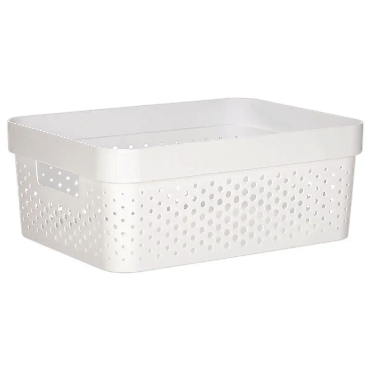 Panier Infinity Dots 11L - Recyclé - Blanc - CURVER