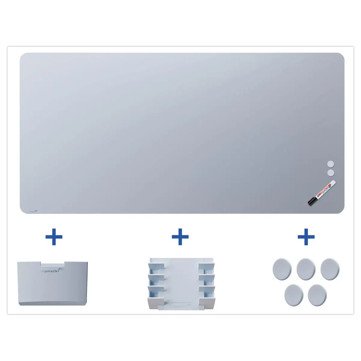 Tableau en Verre Mat Magn&eacute;tique 100x200cm + Kit - LEGAMASTER 