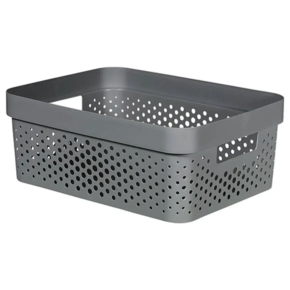 Panier Infinity Dots 11L - Recyclé - Gris - CURVER