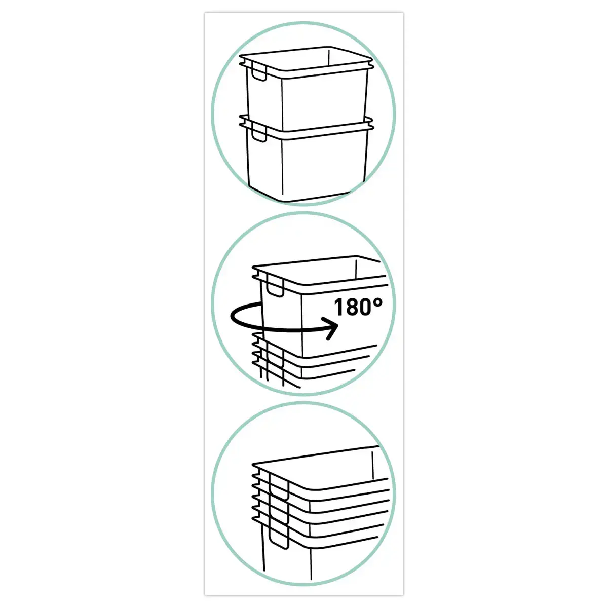 Bac Multifonctionnel 50L Emboîtable et Empilable - Vulcano Recyclé - KETER
