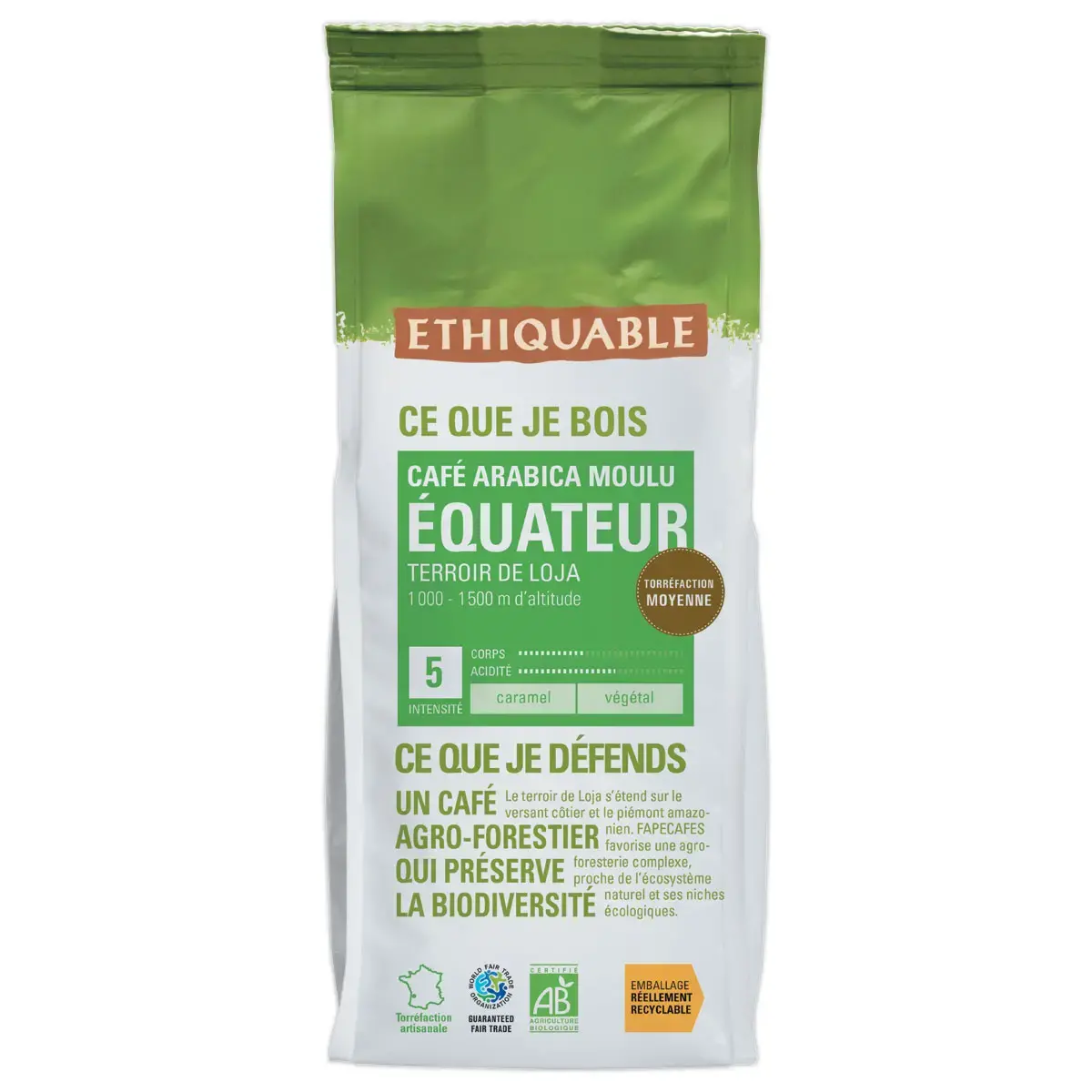 Café moulu Equateur - 250g - ETHIQUABLE