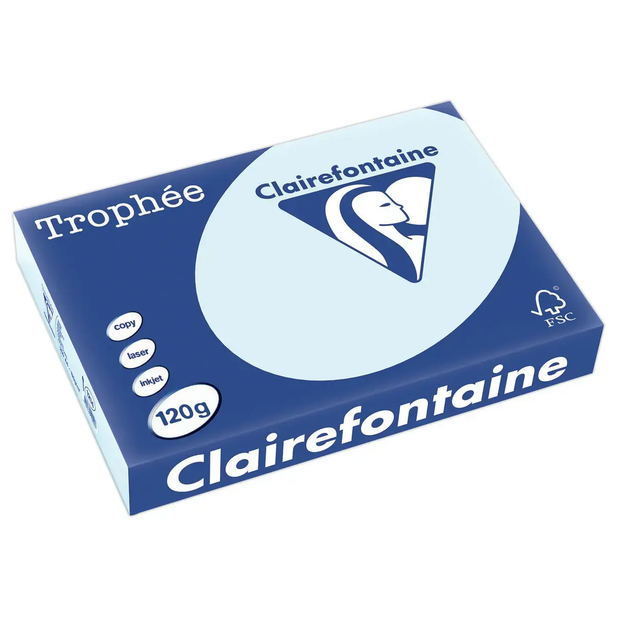Feuilles de papier Trophée - A4 - 120g - pastel bleu clair - CLAIREFONTAINE