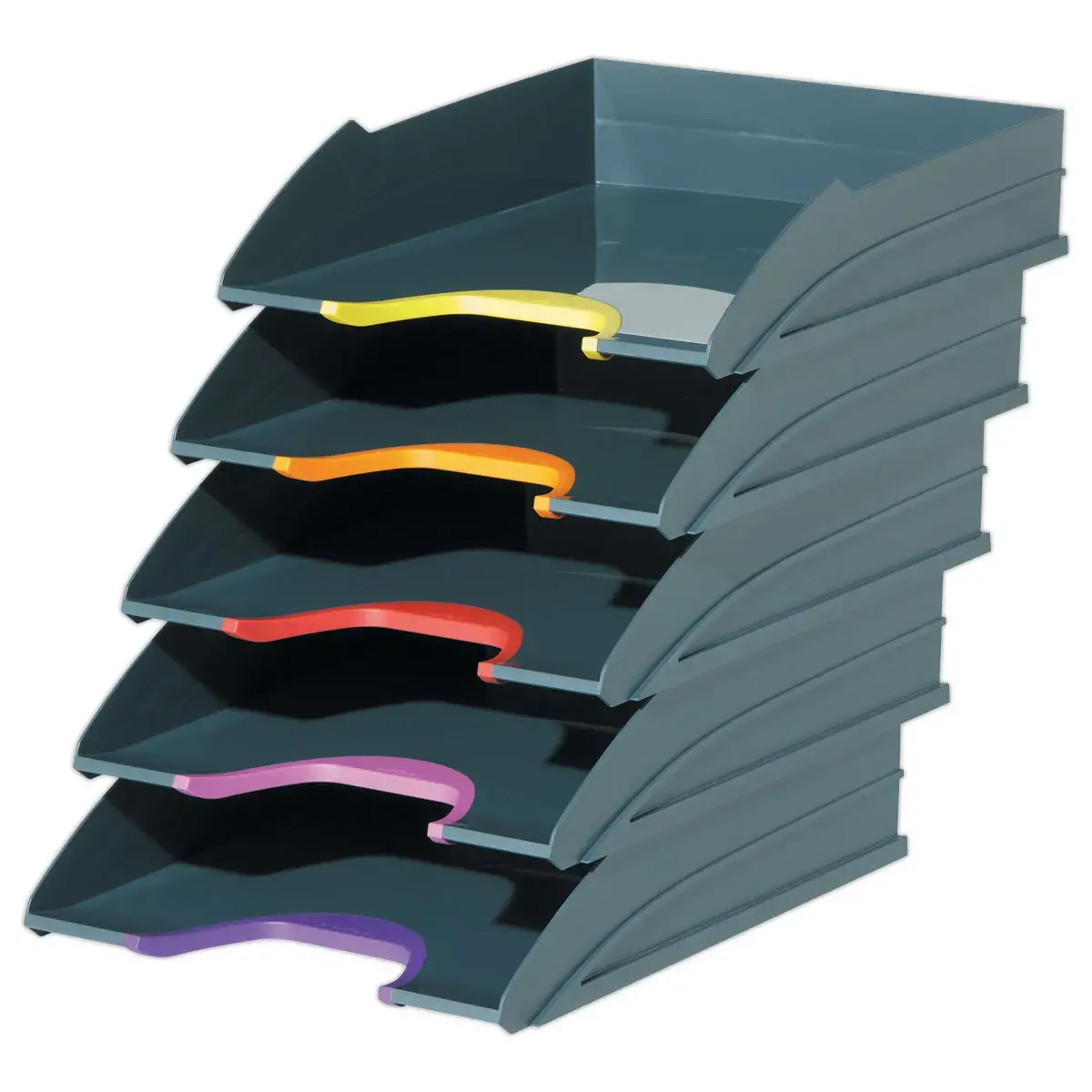 5 Corbeilles à courrier Varicolor - Gris - DURABLE