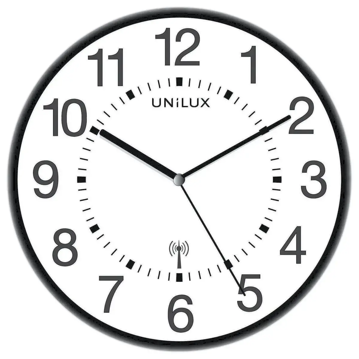 Horloge radio pilotée Wave - Noir - UNILUX