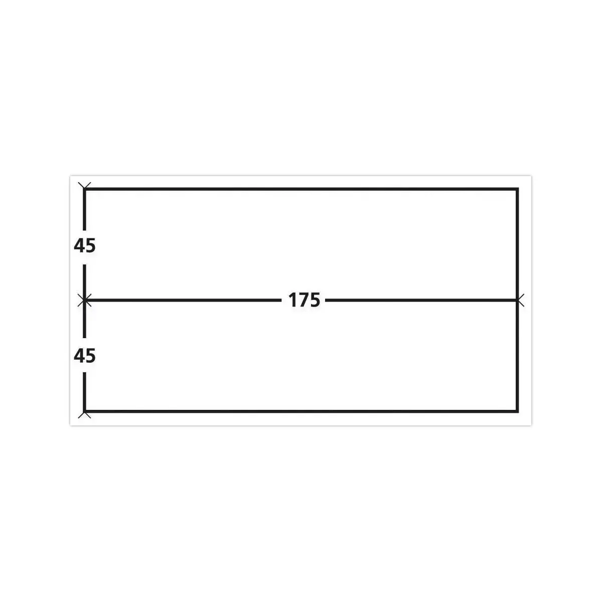 1000 &Eacute;tiquettes d'affranchissement 2 &eacute;tiquettes par planche 175x45mm 