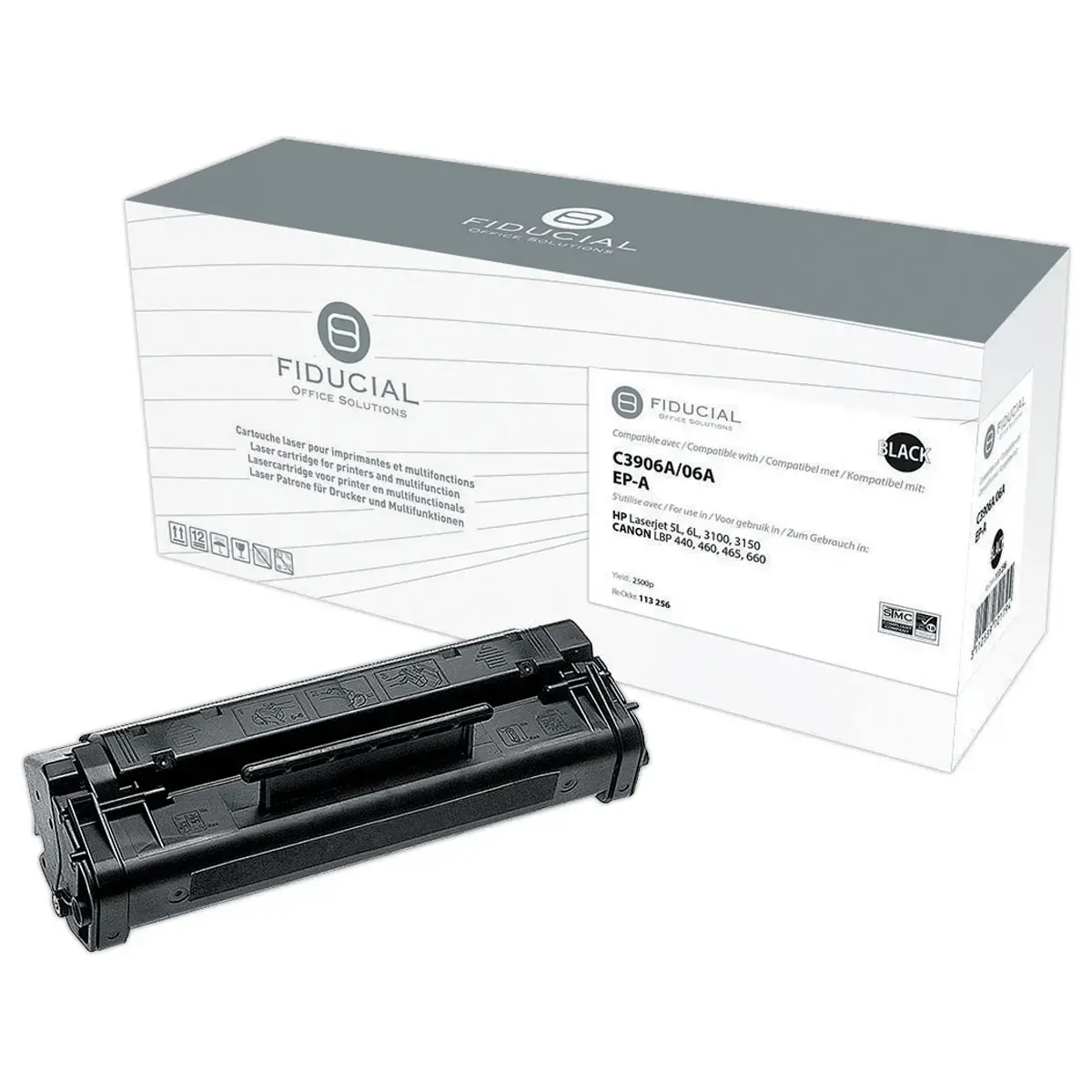 Toner FIDUCIAL noir compatible HP C3906A 