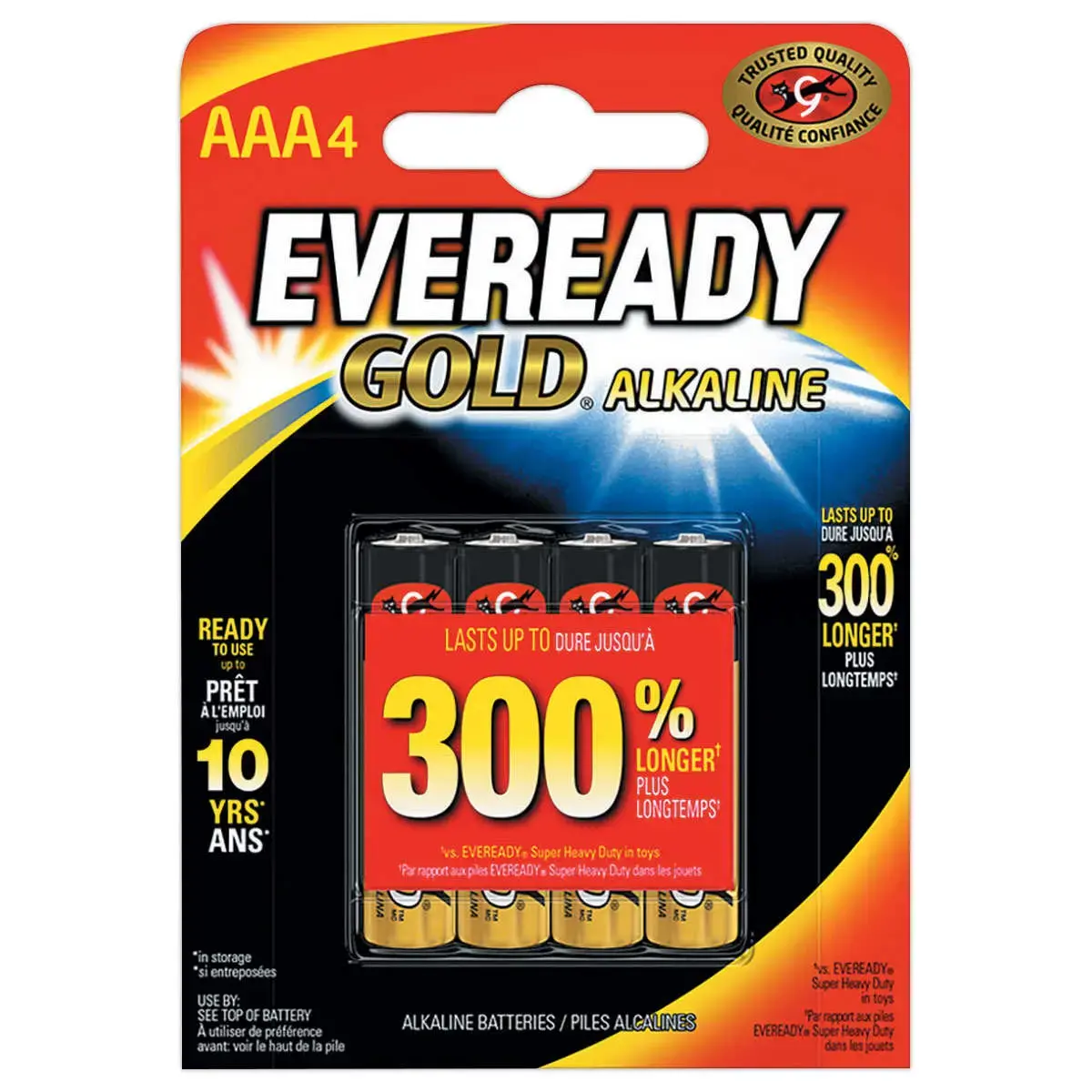 4 Piles alcalines ENERGIZER LR03 EVEREADY