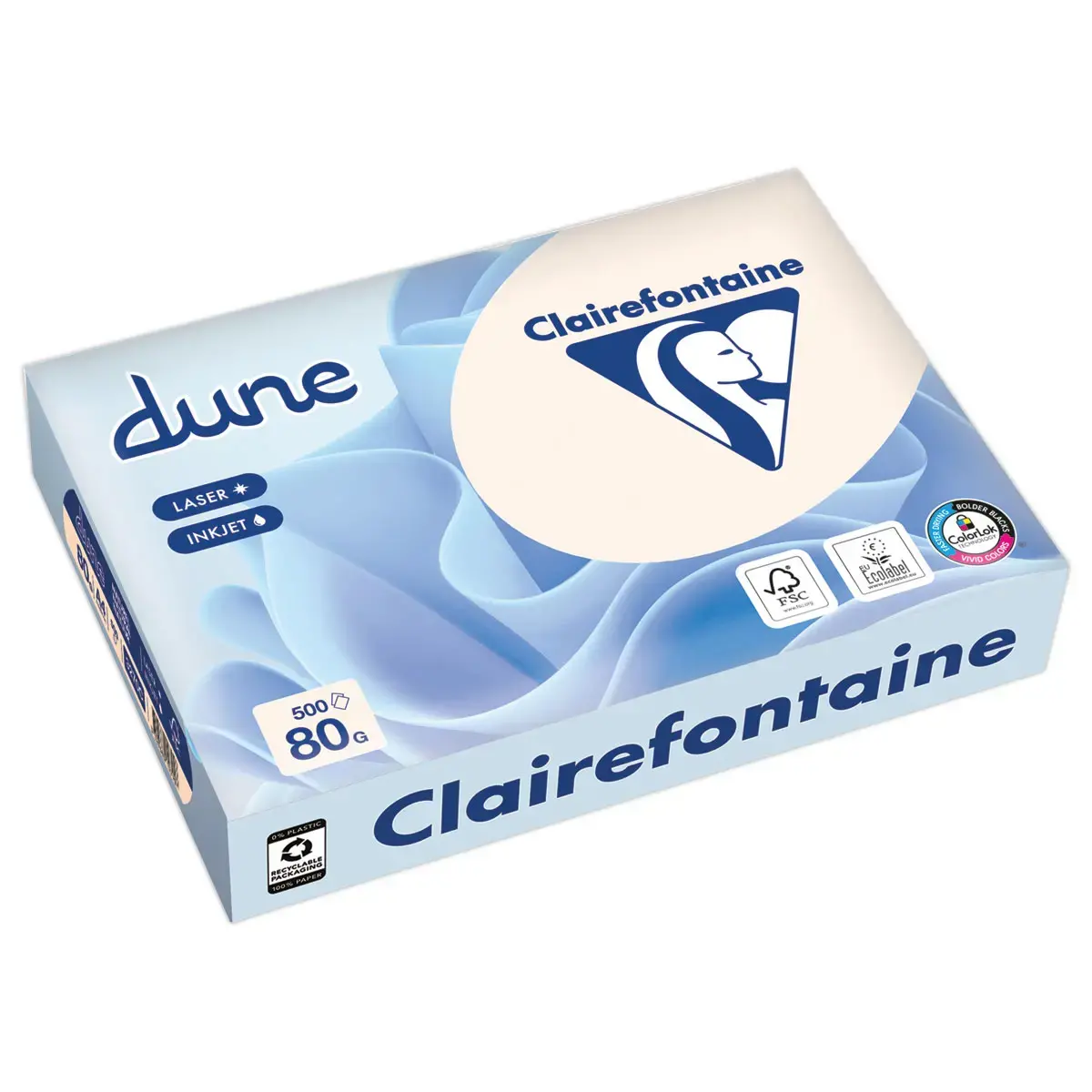 5 Ramettes de 500 feuilles de papiers Dune 80g A4