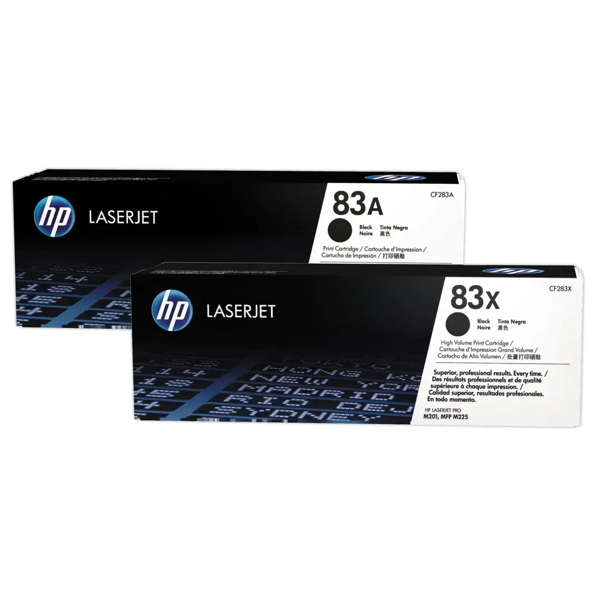 2 Toners HP 83A LaserJet - CF283AD - Noir - HP