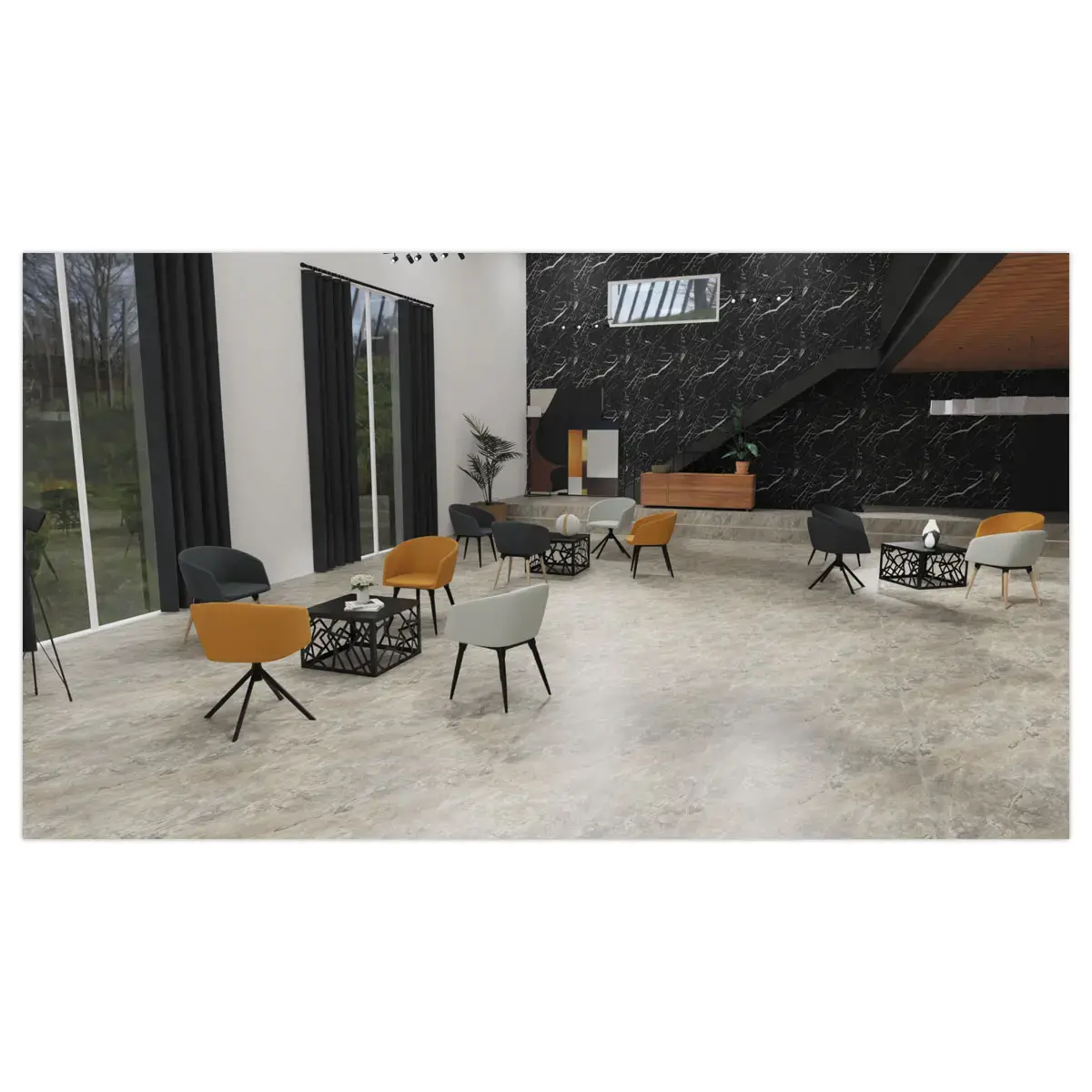 2 Fauteuil ARCO noir pied bois mont&eacute; 