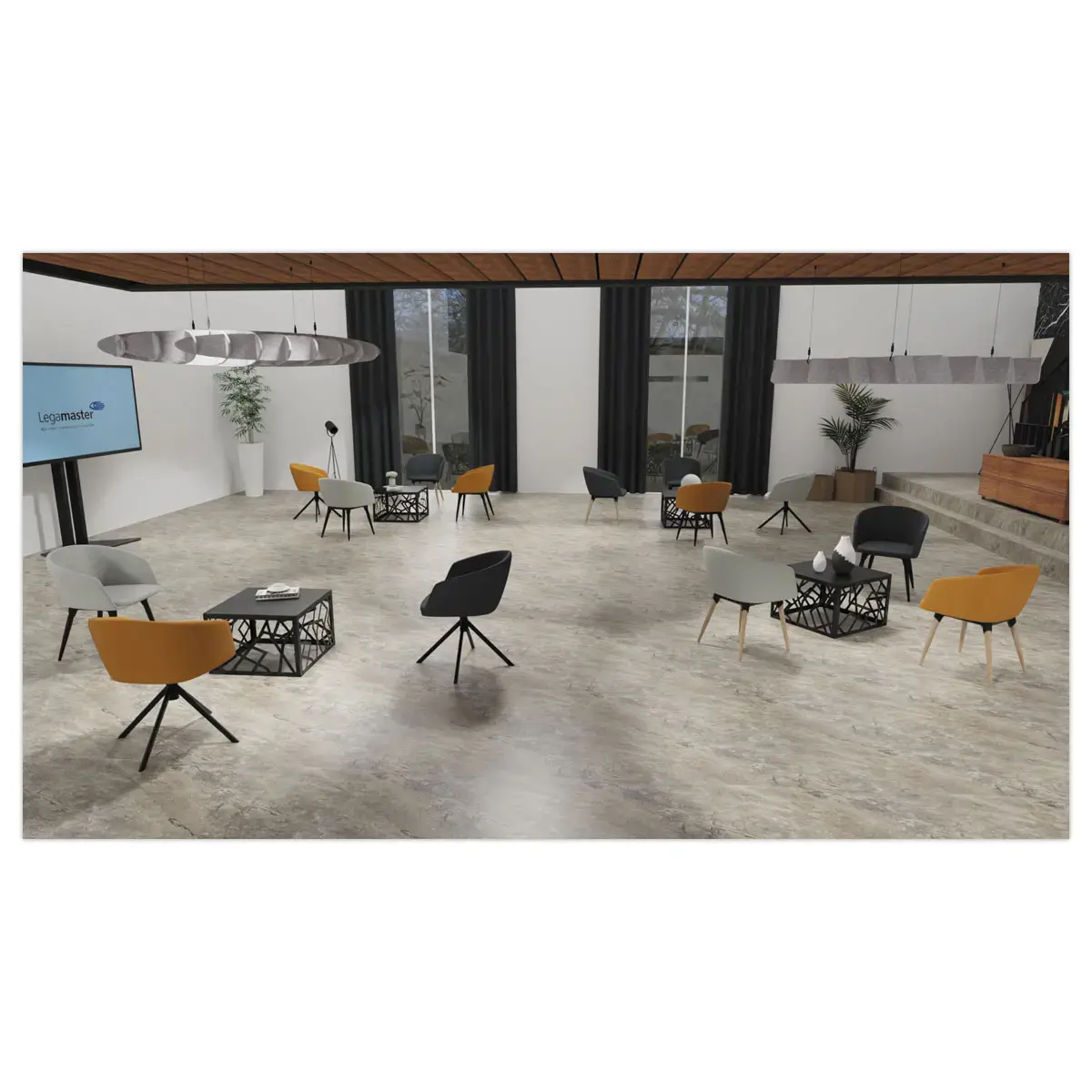 2 Fauteuil ARCO noir pied bois mont&eacute; 
