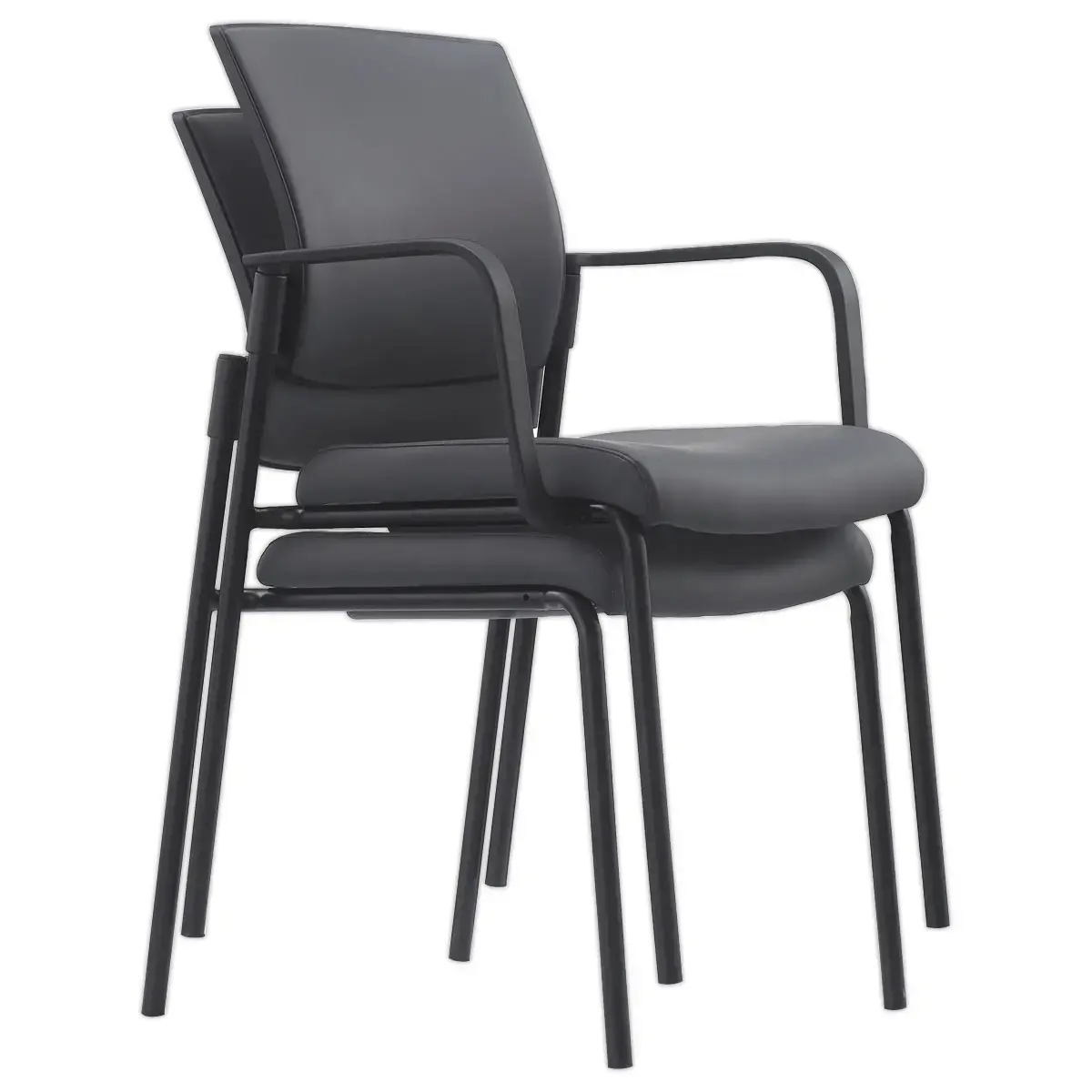 Chaise Synergy Gris Foncé - Acier Robuste - Generique