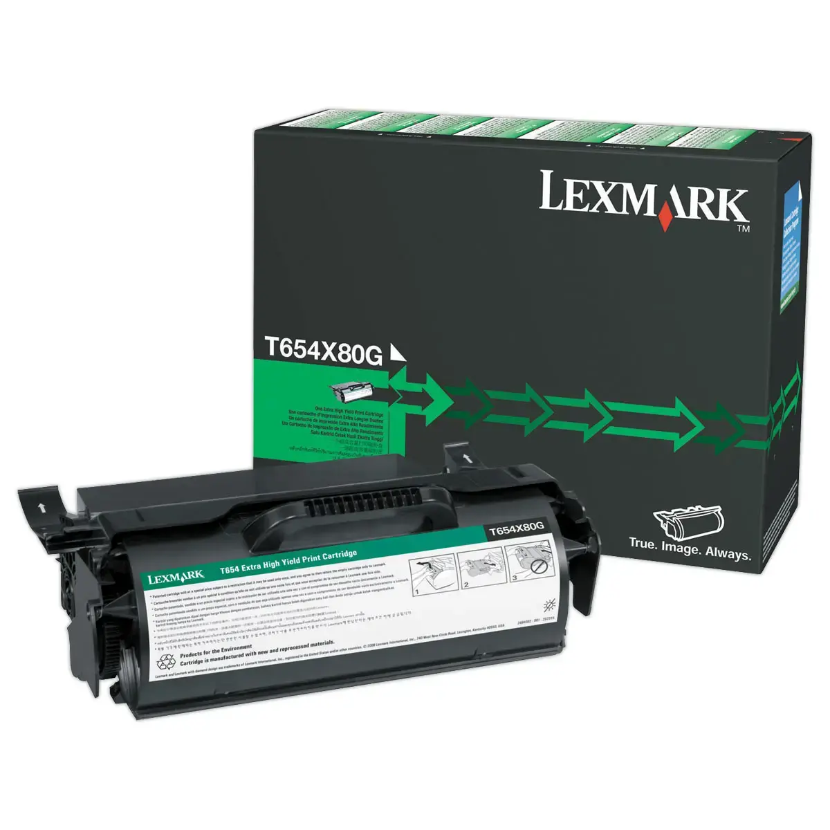 Toner T654X80G - Noir - Lexmark 