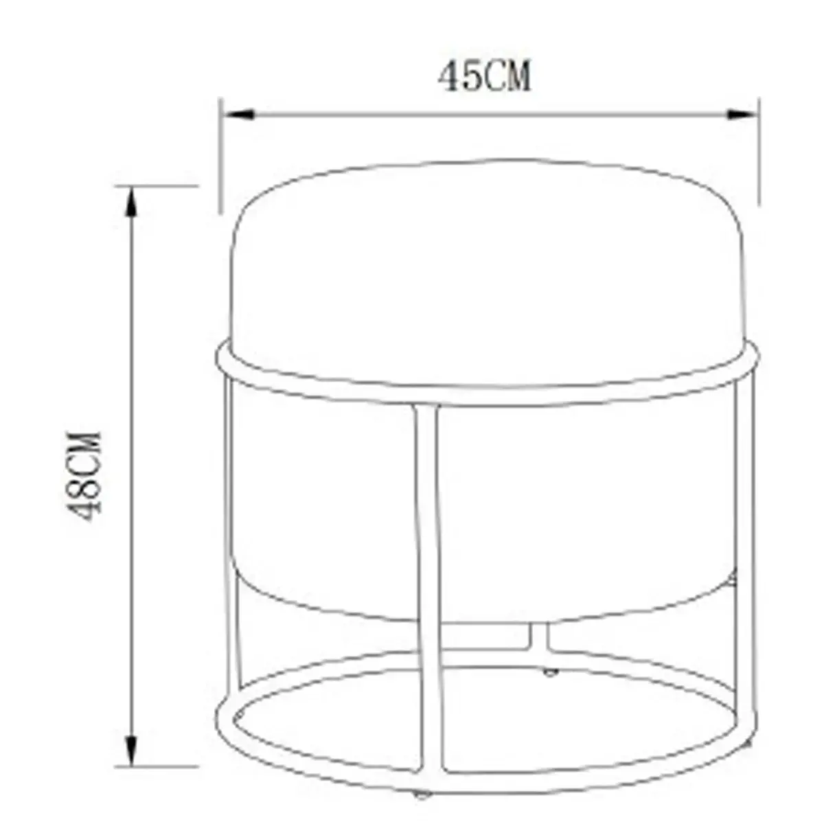Pouf empilable vert 