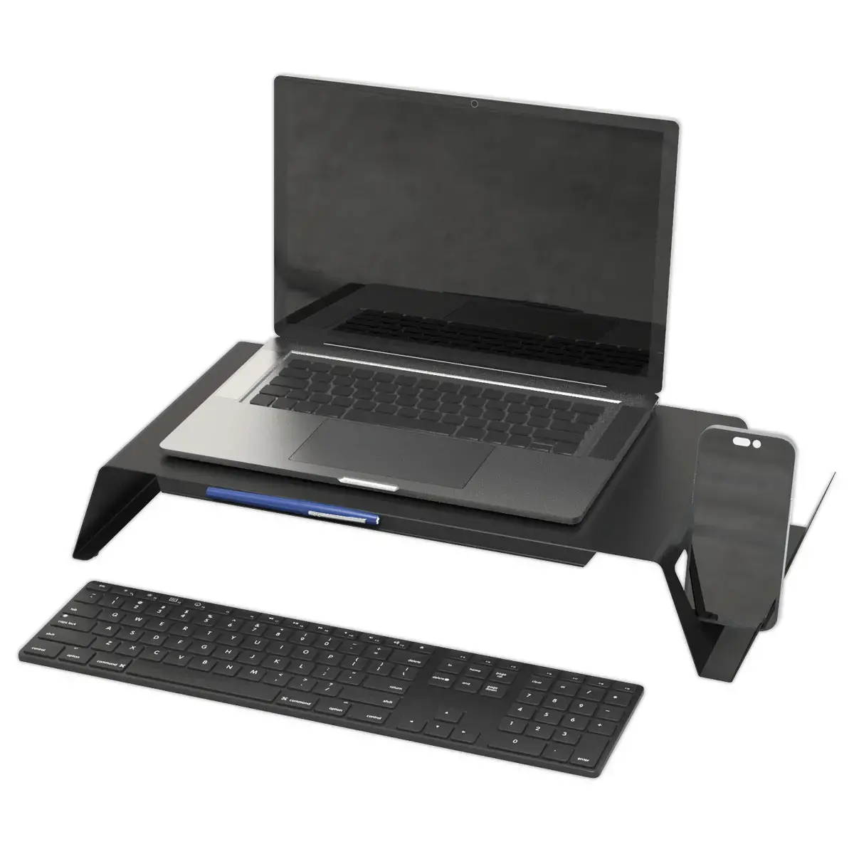 Support rehausseur PC portable métal noir