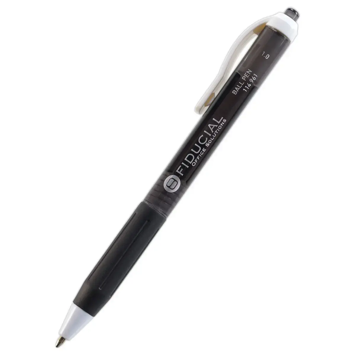 Stylo bille rétractable Grip - Ecriture moyenne - Noir - Fiducial