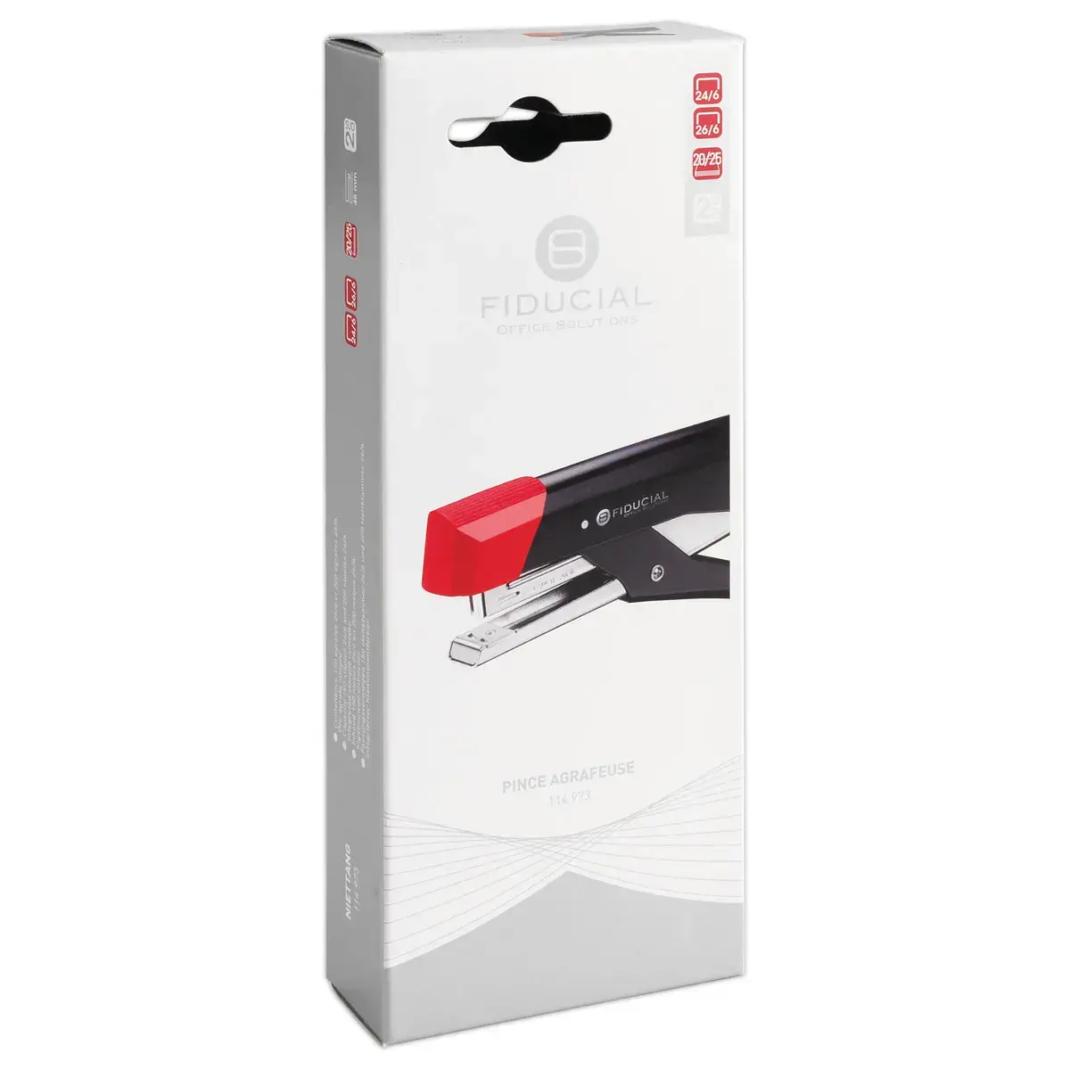 Pince agrafeuse FIDUCIAL - 24/6 et 26/6 - 25 feuilles 