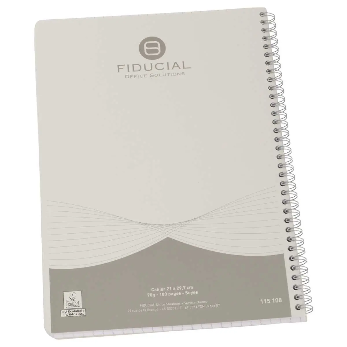 Cahier &agrave; spirale A4 - R&eacute;glure S&eacute;y&egrave;s - 180 pages - FIDUCIAL 