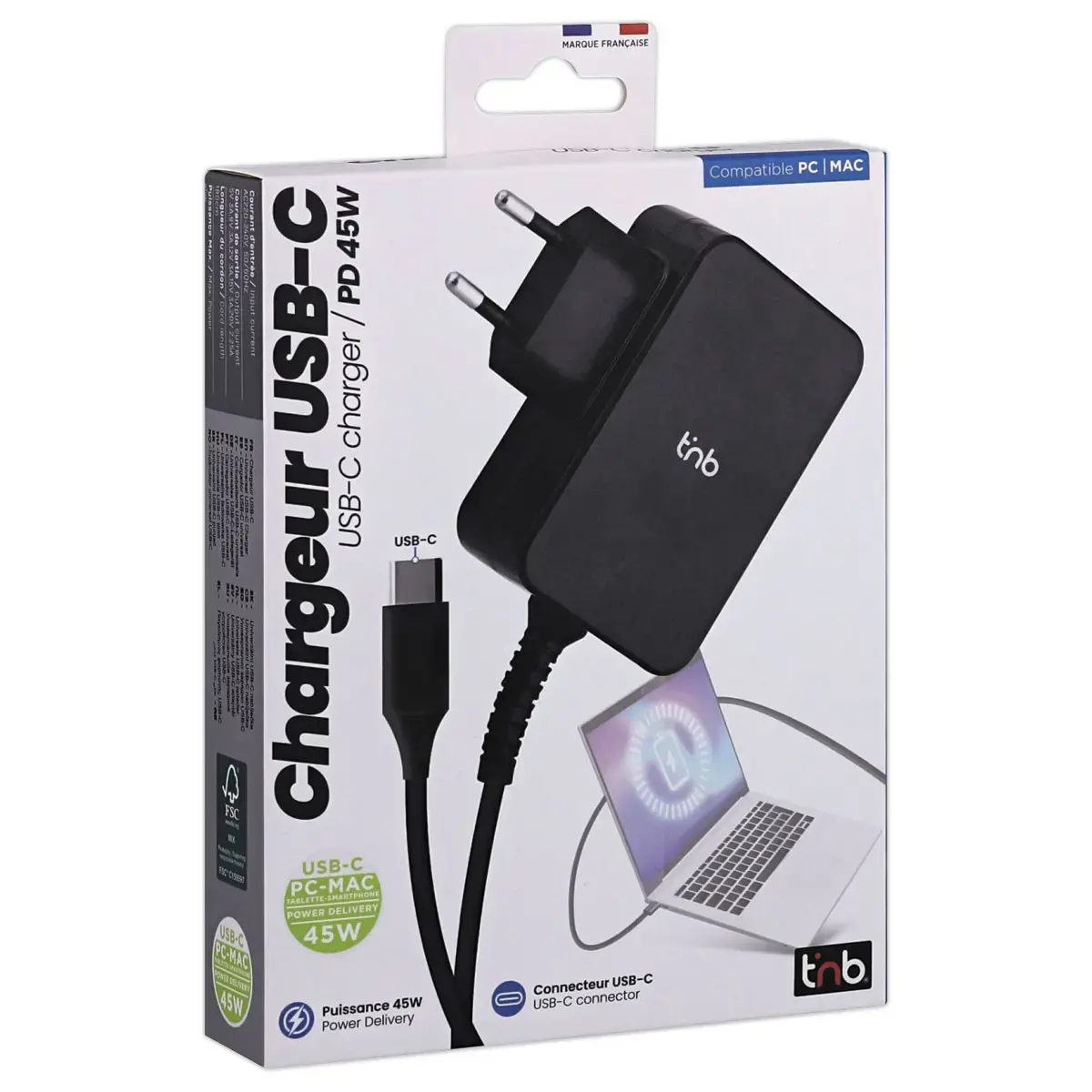 Chargeur universel USB-C 45W 