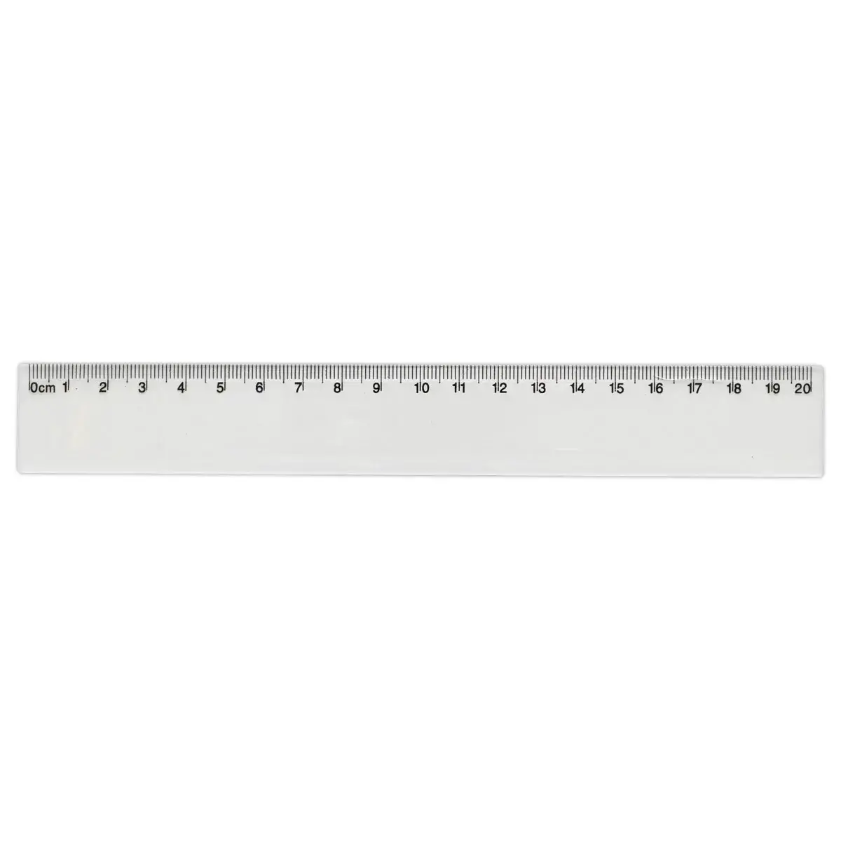Règle de bureau simple en plastique Eco - 20 cm