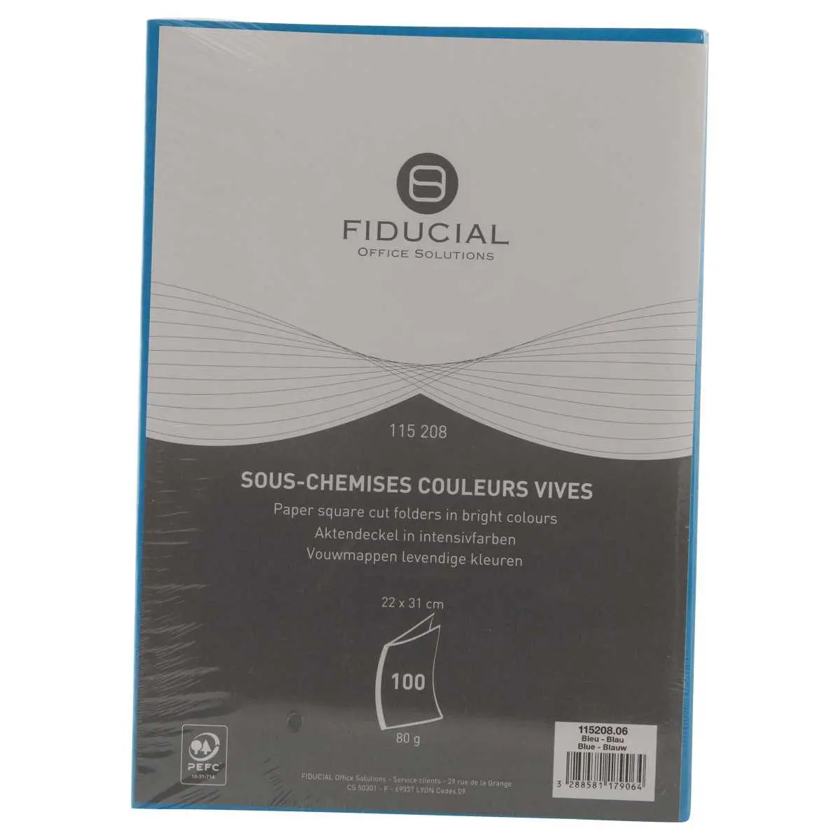 100 Sous-chemises - 22x31 cm - 80g - Bleu