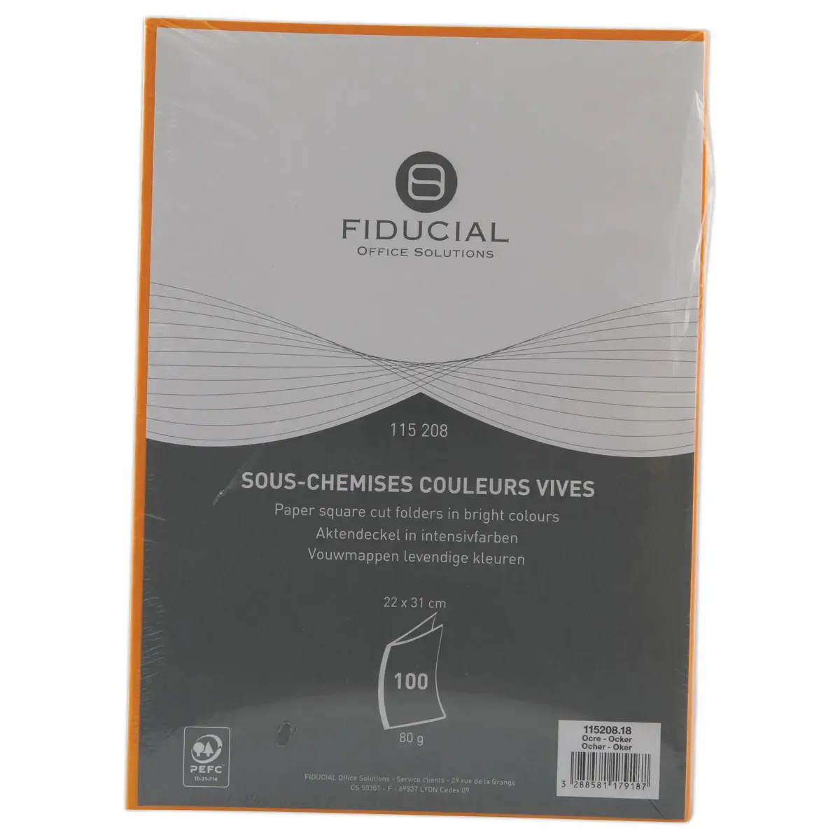 100 Sous-chemises - 22x31 cm - 80g - Orange