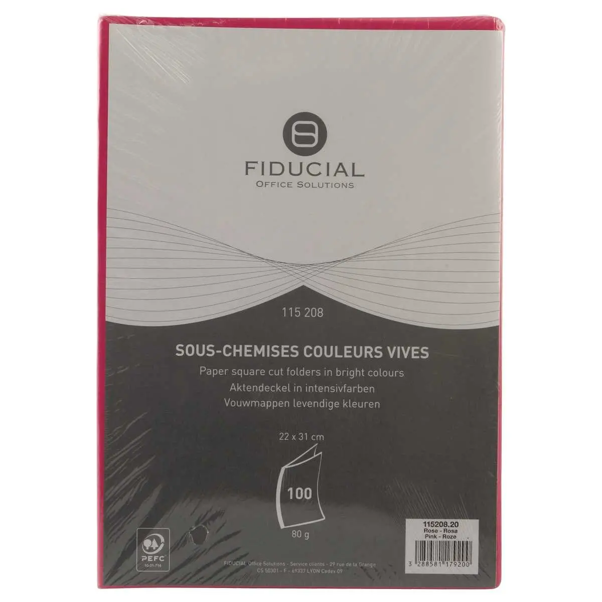 100 Sous-chemises - 22x31 cm - 80g - Rose