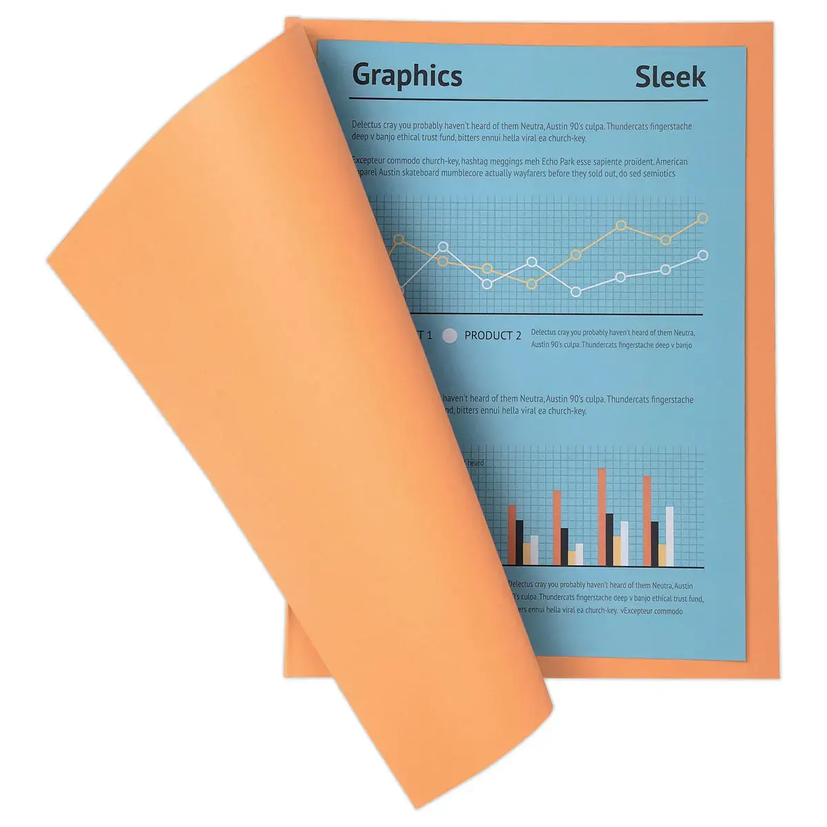 100 Chemises A4+ - orange pastel - 220g - FIDUCIAL OFFICE SOLUTIONS