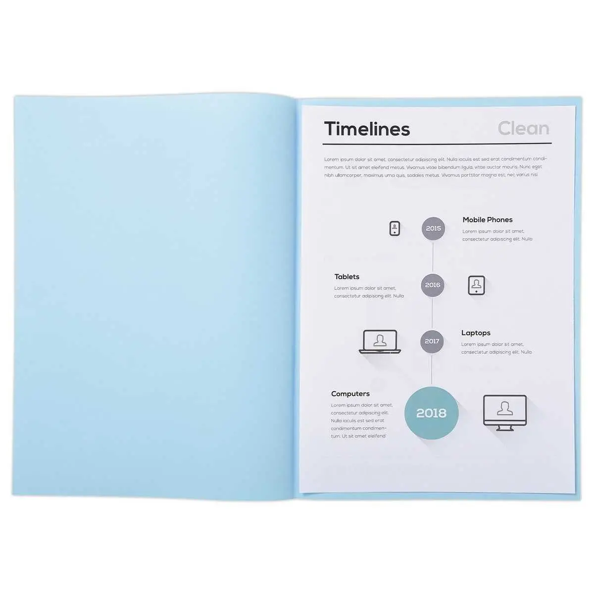 250 Sous-chemises 22 x 31 cm - Bleu clair - FIDUCIAL