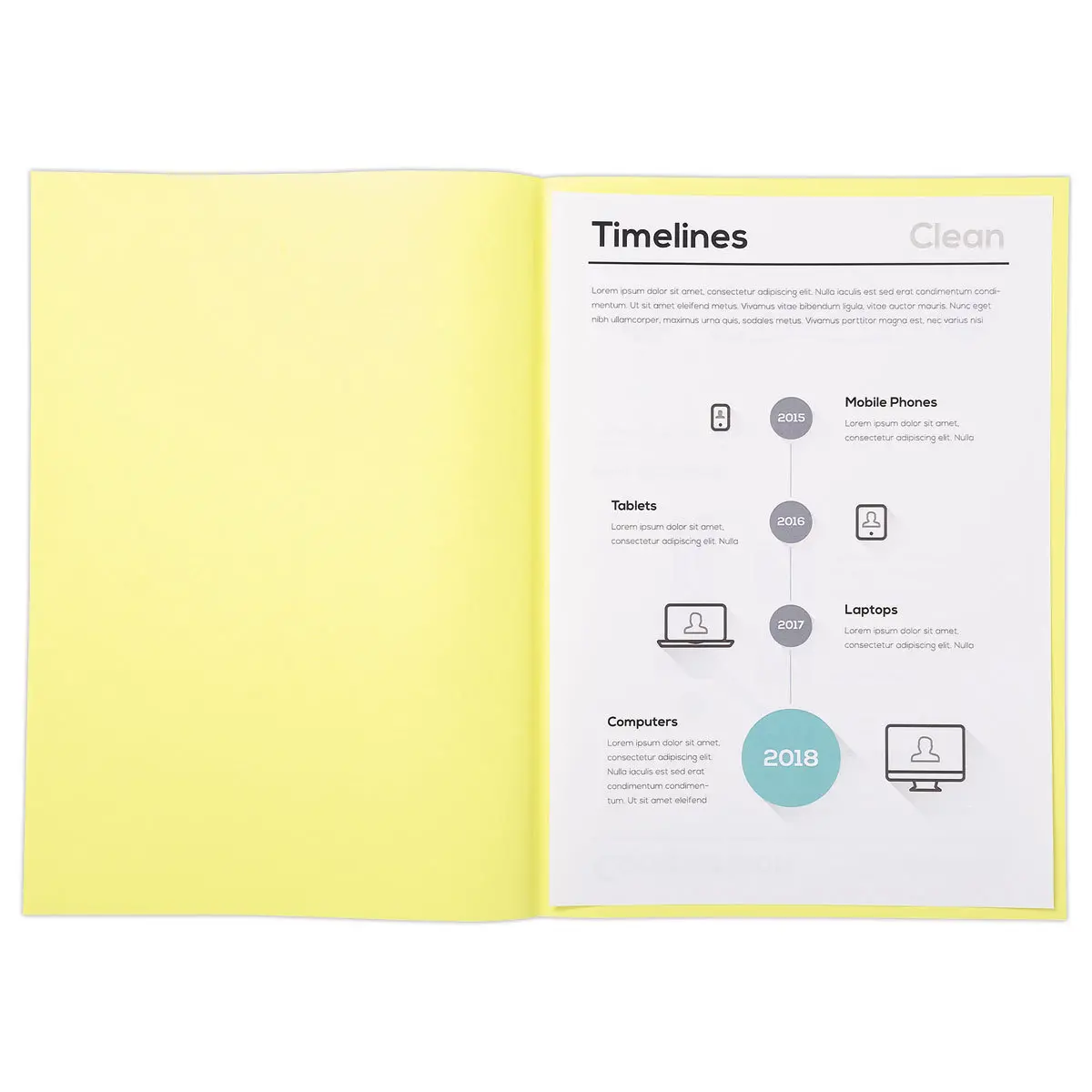 250 Sous chemises - 22x31 cm- 60g - jaune pastel - FIDUCIAL