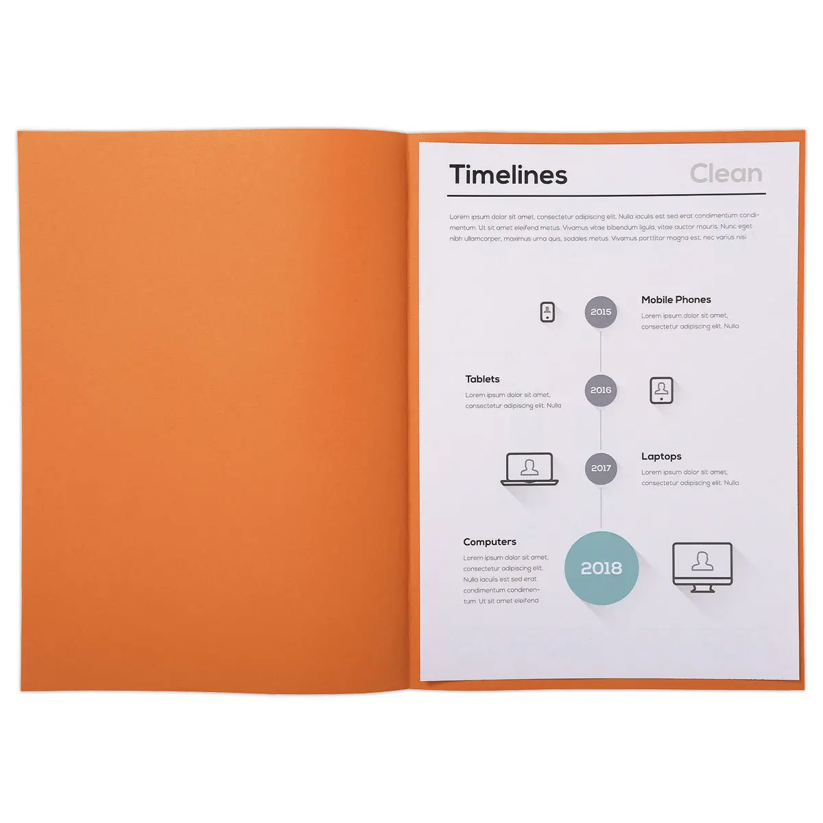 250 Sous-chemises orange pastel - 22 x 31 cm - FIDUCIAL OFFICE SOLUTIONS 