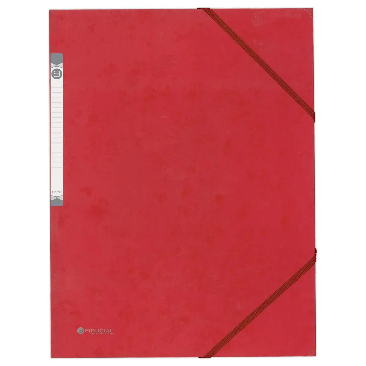 Chemise 3 rabats à élastique en carte rigide - Rouge - FIDUCIAL