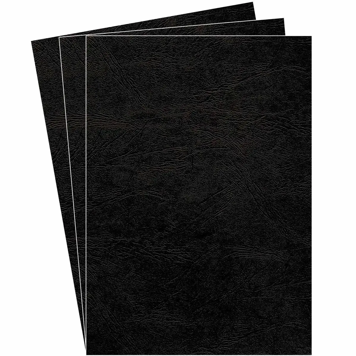 100 Couvertures A4 cuir - Noir - Fellowes